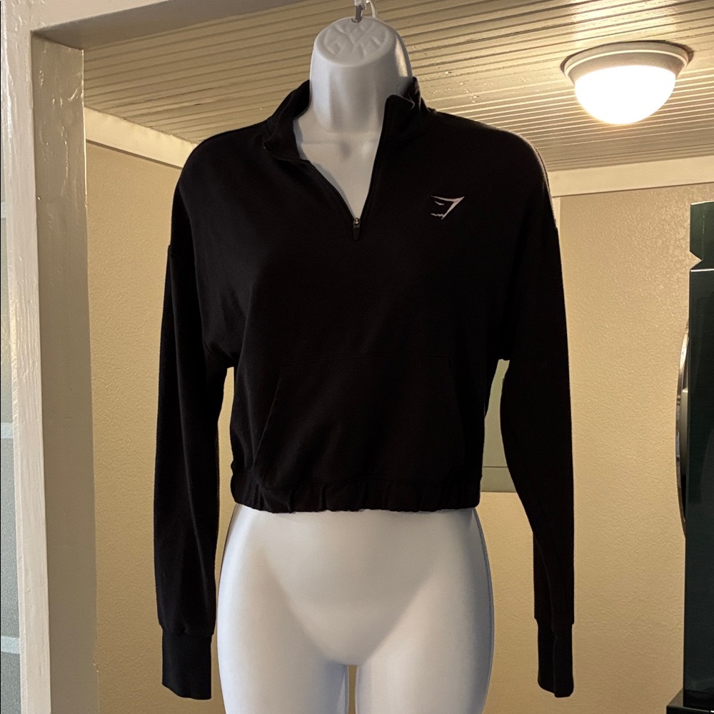 Gymshark Black Quarter-Zip Women's Sweatshirt
